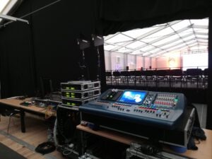 Liveregie in Veranstaltungszelt